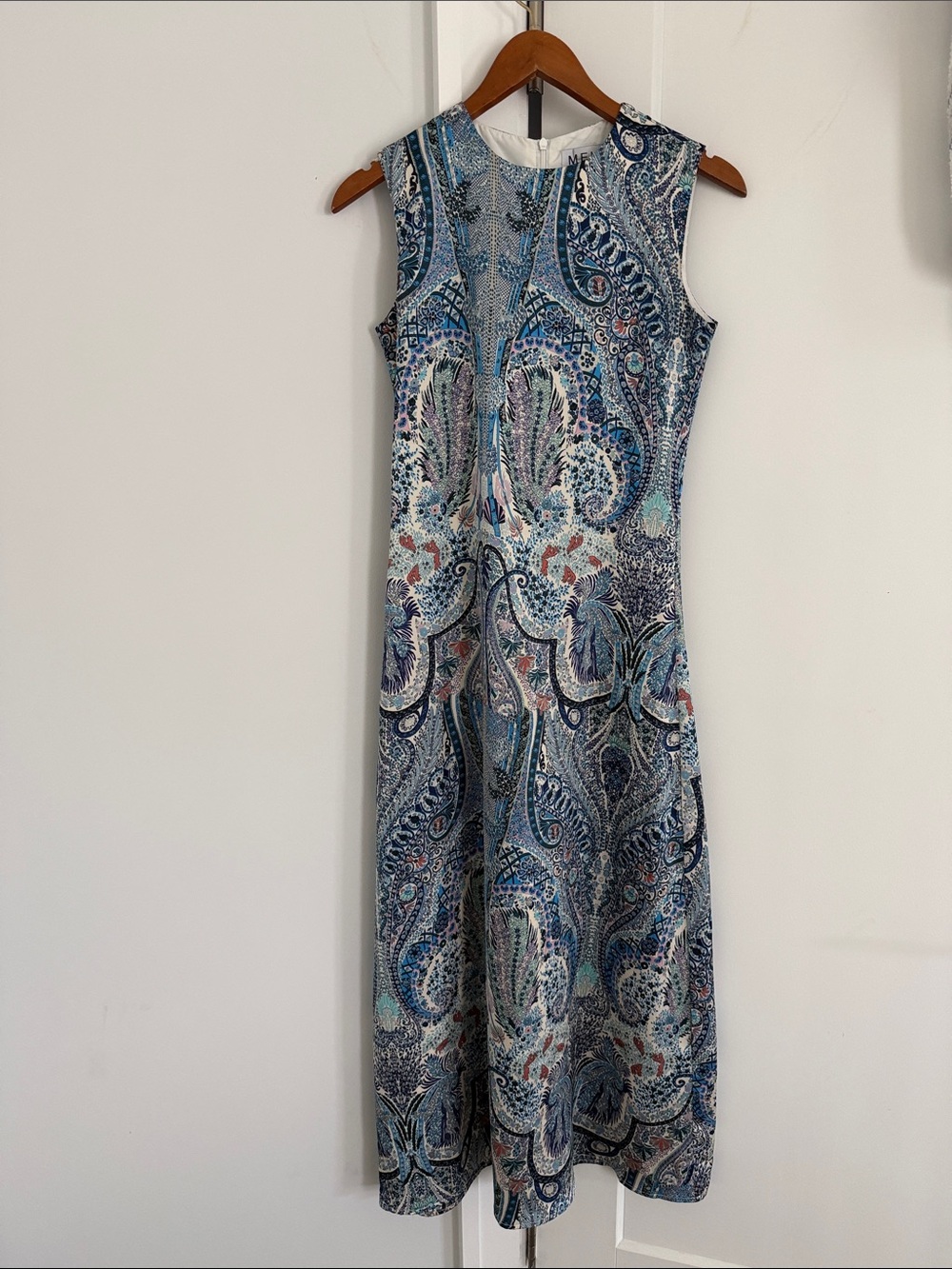 MELI by Fame Sleeveless Dress in Blue Paisley Print